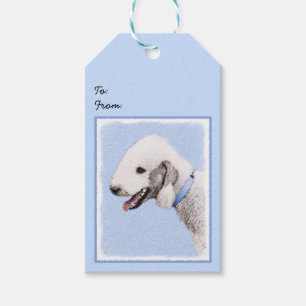 Bedlington Terrier Painting - Original Dog Art Geschenkanhänger
