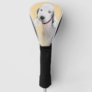 Bedlington Terrier Painting - Original Dog Art Golf Headcover