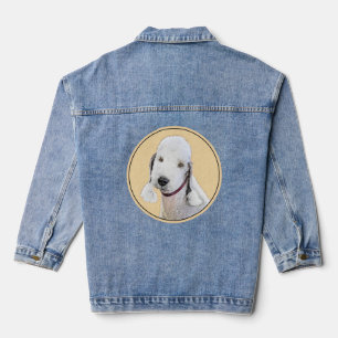 Bedlington Terrier Painting - Original Dog Art Jeansjacke