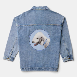 Bedlington Terrier Painting - Original Dog Art Jeansjacke