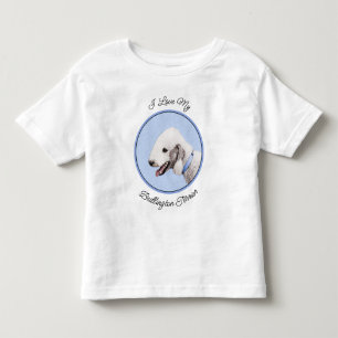 Bedlington Terrier Painting - Original Dog Art Kleinkind T-shirt