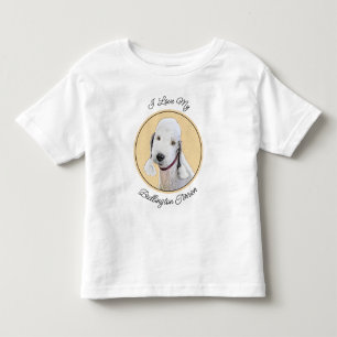 Bedlington Terrier Painting - Original Dog Art Kleinkind T-shirt