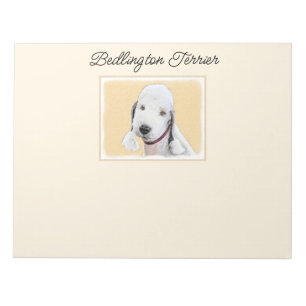Bedlington Terrier Painting - Original Dog Art Notizblock