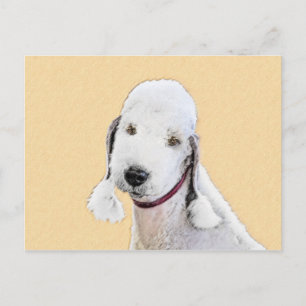 Bedlington Terrier Painting - Original Dog Art Postkarte