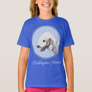 Bedlington Terrier Painting - Original Dog Art T-S T-Shirt
