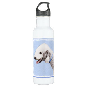 Bedlington Terrier Painting - Original Dog Art Trinkflasche
