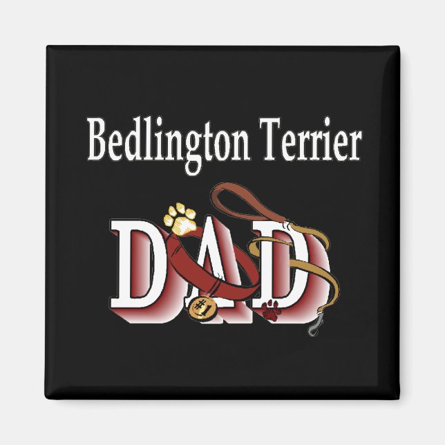 bedlington Terrier Papa Magnet (Vorne)