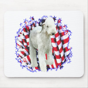Bedlington Terrier Patriot Mousepad