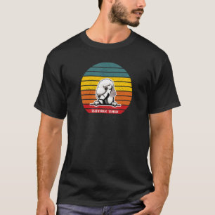 Bedlington Terrier Retro Vintag farbiger Sonnenunt T-Shirt