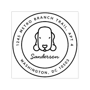 Bedlington Terrier Rücksendeadresse Briefmarke Se Permastempel