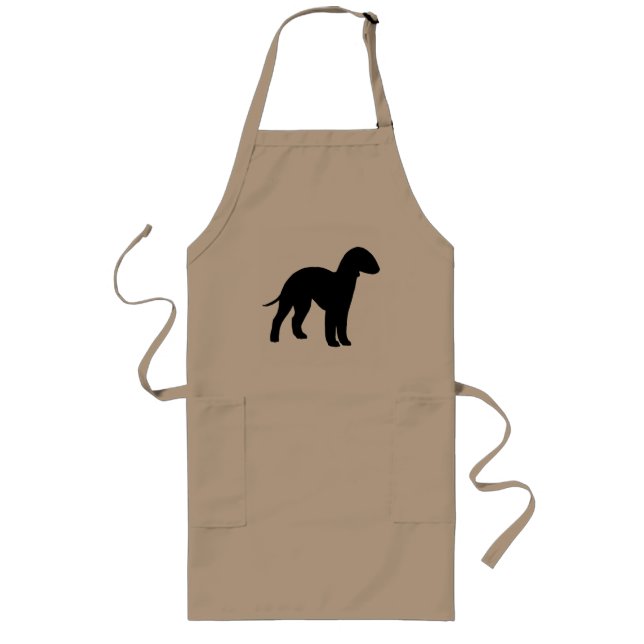 Bedlington Terrier (Schwarzes) Lange Schürze (Vorne)