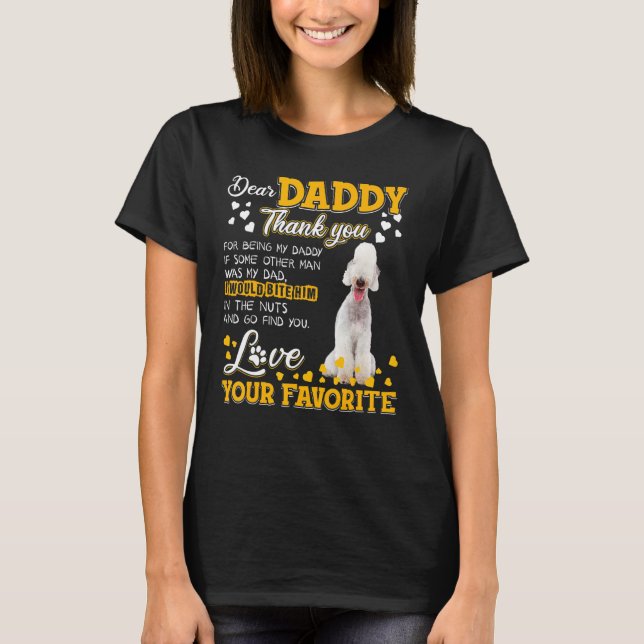 Bedlington Terrier Sehr geehrter Daddy Danke, dass T-Shirt (Vorderseite)