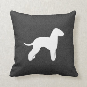 Bedlington Terrier Silhouette Kissen