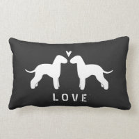 Bedlington Terrier Silhouetten Liebe