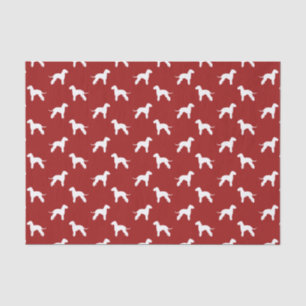Bedlington Terrier Silhouetten Muster Seidenpapier