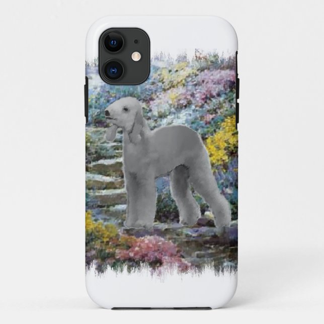 Bedlington Terrier Summer Garden Case-Mate iPhone Hülle (Rückseite)