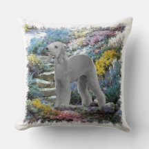 Bedlington Terrier Summer Garden