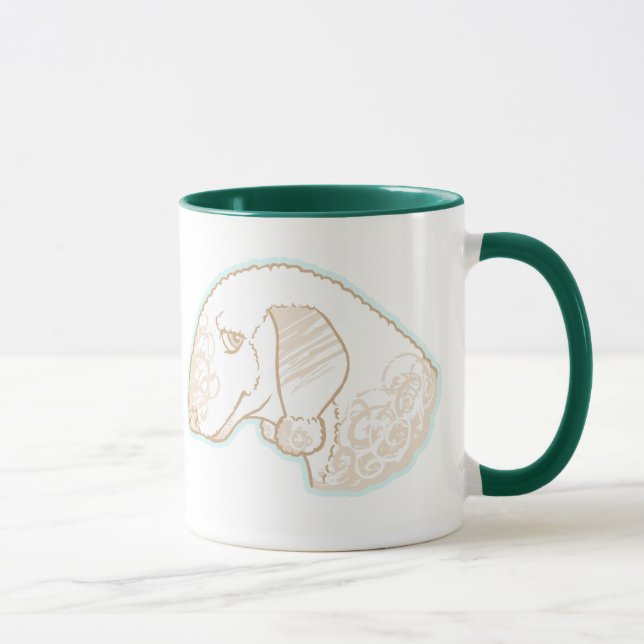Bedlington Terrier Tasse (Rechts)