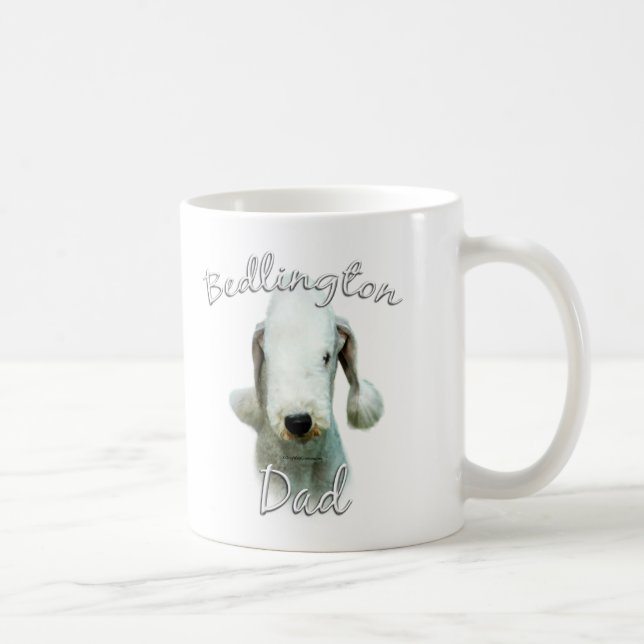 Bedlington Terrier Vater 2 Kaffeetasse (Rechts)