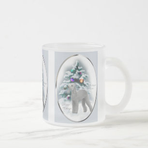 Bedlington Terrier Weihnachtsgeschenke Mattglastasse