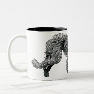 Bedlington Whippet Lurcher Zweifarbige Tasse