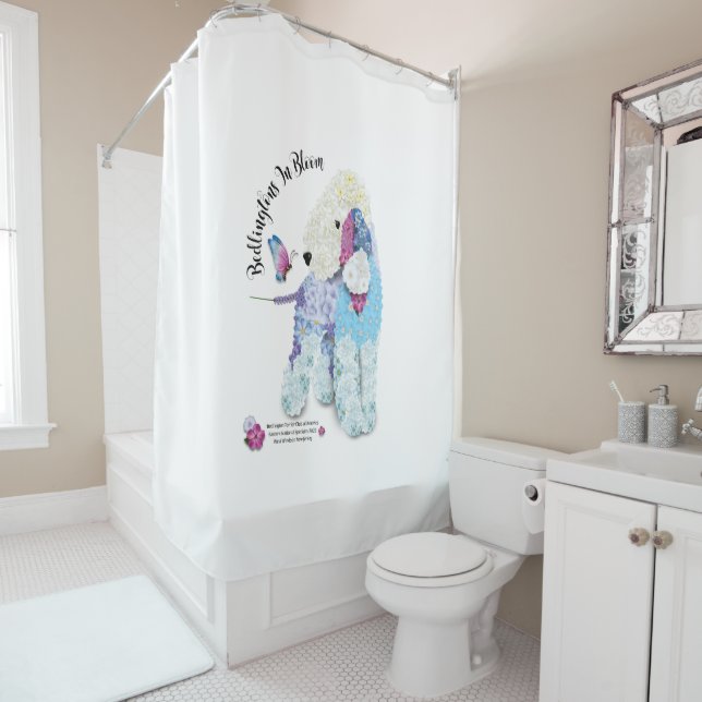 Bedlington's in Bloom Shower Vorhang (Beispiel)