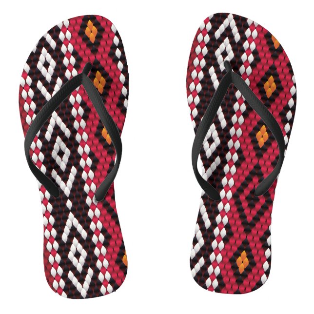 Bedouin Sadu Fabric Flip Flops (Fußbett)