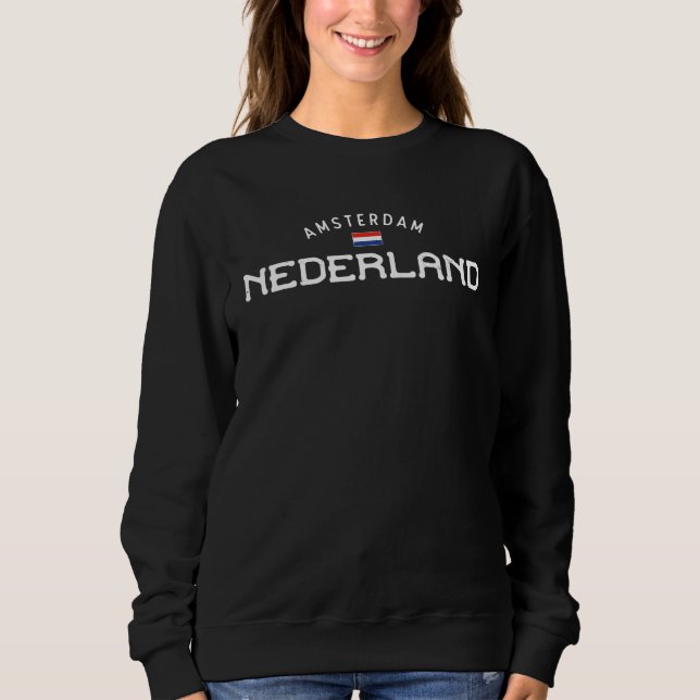 Bedrängt Amsterdam Nederland (Niederlande) Sweatshirt (Vorderseite)