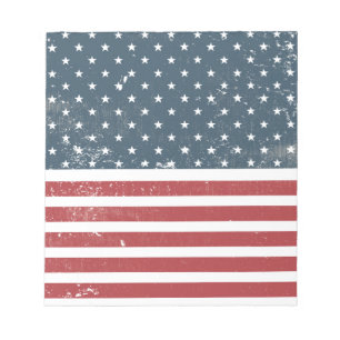 bedrängte amerikanische Flagge Notizblock