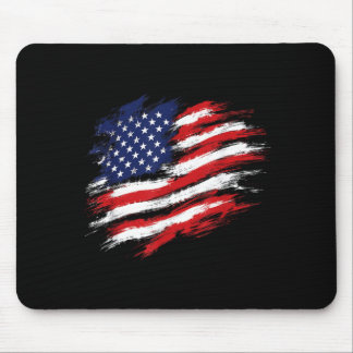 Bedrängte Amerikanische Flagge Patriotischer Usa-T Mousepad
