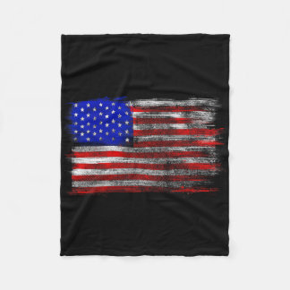 Bedrängte amerikanische Flagge - Vereinigte Staate Fleecedecke