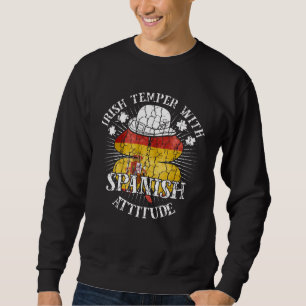 Bedrängte Irische Spanische Haltung Patriotischer  Sweatshirt