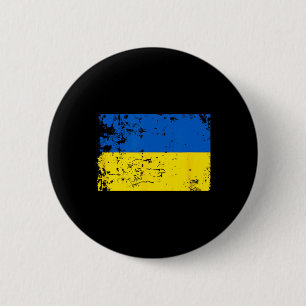 Bedrängte Ukraine-Flagge Blau Gelb Patriotische Un Button