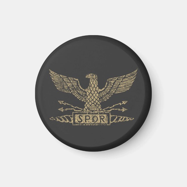 Bedrängter römischer Adler Aquila Magnet (Vorne)