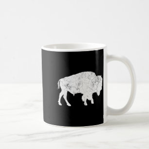 Bedrängtes Büffel Retro Bison Tierliebhaber-Shirt  Kaffeetasse
