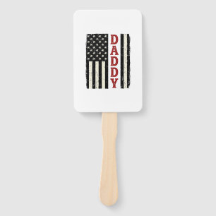 Bedrängtes Daddy-Amerikanische-Flagge-Shirt-Design Fächer