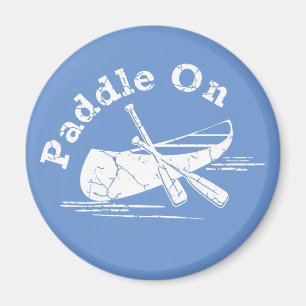 Bedrängtes Paddel auf Design - Magnet