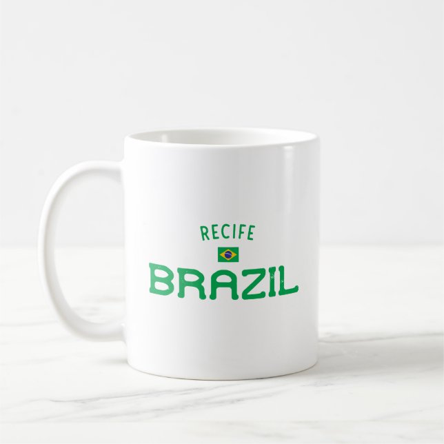 Bedrängtes Recife Brasilien Kaffeetasse (Links)