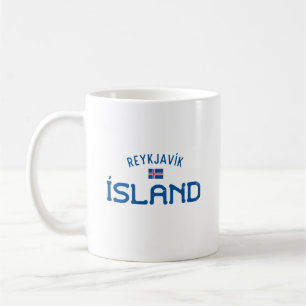Bedrängtes Reykjavik Island (Island) Kaffeetasse