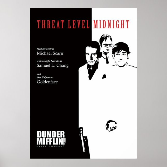 Bedrohungsstufe Mitternacht im Büro Poster (Vorne)