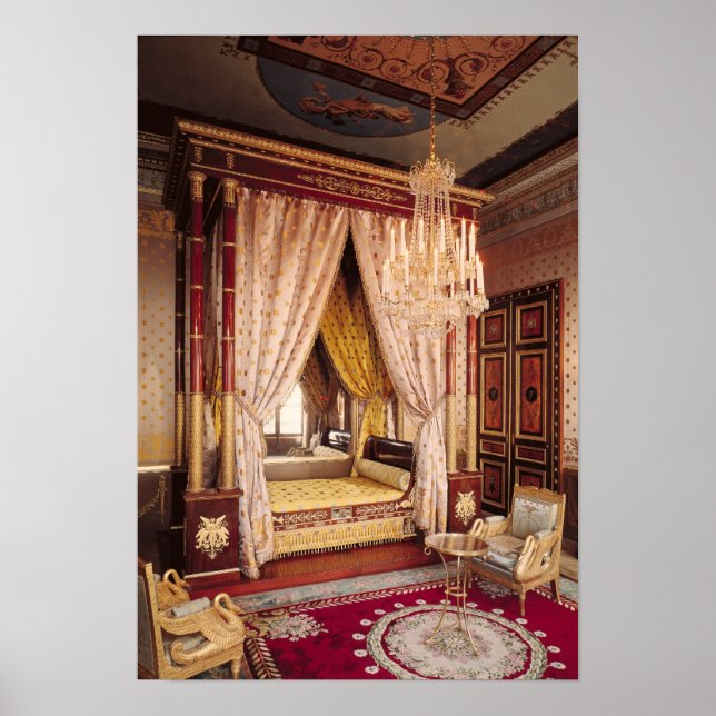 Bedroom of Queen Hortense de Beauharnais Poster (Vorne)