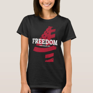 Bedrückt 4. Juli Patriotic Freedom USA T-Shirt