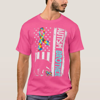 Bedrückte amerikanische Fahnen Autismus Brother Be T-Shirt