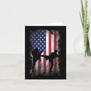 Bedrückte amerikanische Flagge Kick Boxing USA Pat Karte