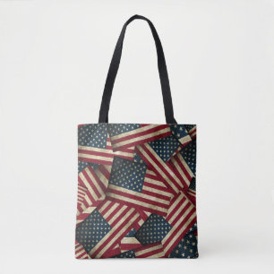 Bedrückte amerikanische Flaggen Tasche