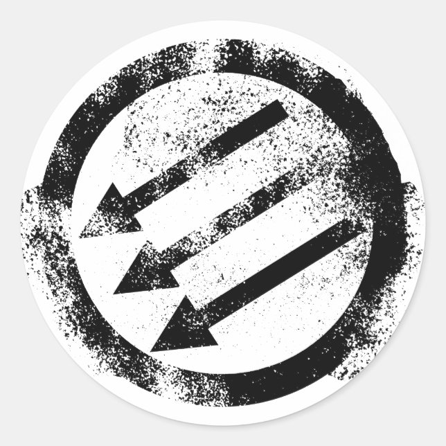 Bedrückte Anti-Faschist-Eisen-Front Runder Aufkleber (Vorderseite)