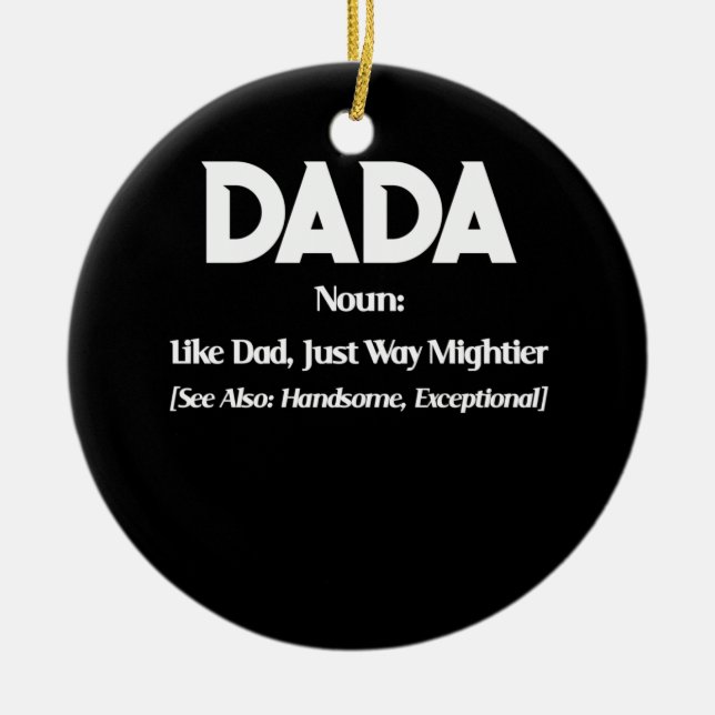Bedrückte Dada Definition Retro Vatertag Keramik Ornament (Vorne)