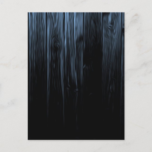 Bedrückte dunkle Holzstruktur - blau Postkarte (Vorderseite)