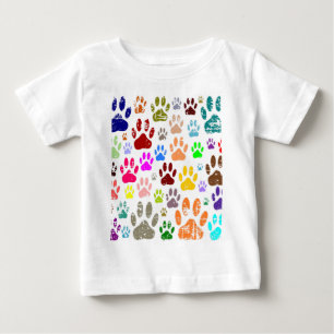 Bedrückte farbige Hundeschlittendrucke Baby T-shirt