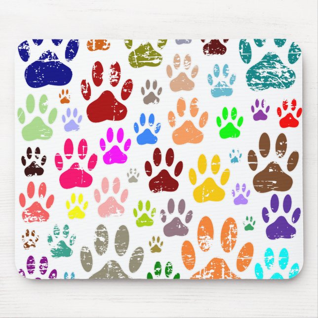 Bedrückte farbige Hundeschlittendrucke Mousepad (Vorne)